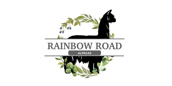 Rainbow Road Alpacas Logo